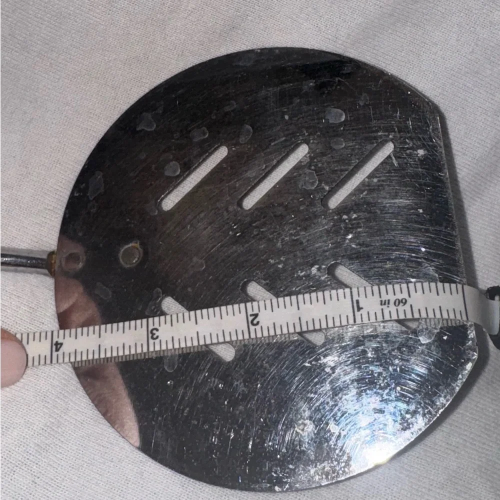 Vintage BBQ Grill‎ Spatula w/ Green Plastic Handle, Chromium Plated 16